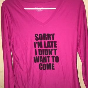 pink no boundaries long sleeve shirt